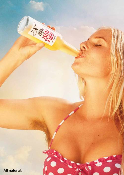 achselhaare:karenhurley:Bornholm Brewery: All natural.Art Director: Peder StryhnPhotographer: Magnus Ekstrøm ViaPerfect!I reblogged the ad on www.dont-shave.com