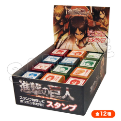 AnimeJapan has released its aftermarket web-exclusive merchandise for Shingeki no Kyojin! The items include a 12-piece character stamp set, wooden stamp sets with sealed cases for Eren, Levi, and Erwin, as well as pouch + ball point pen sets for Eren,