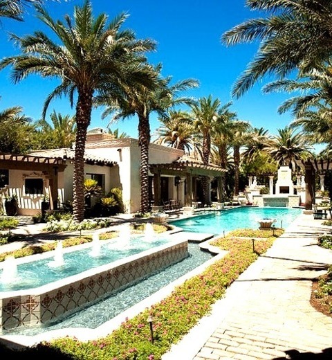 Phoenix PoolAn Enormous Transitional Backyard Design With A Rectangular Natural Pool As An Example