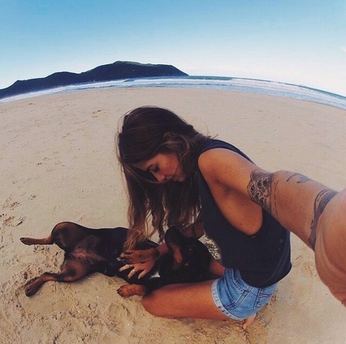 girls with animals