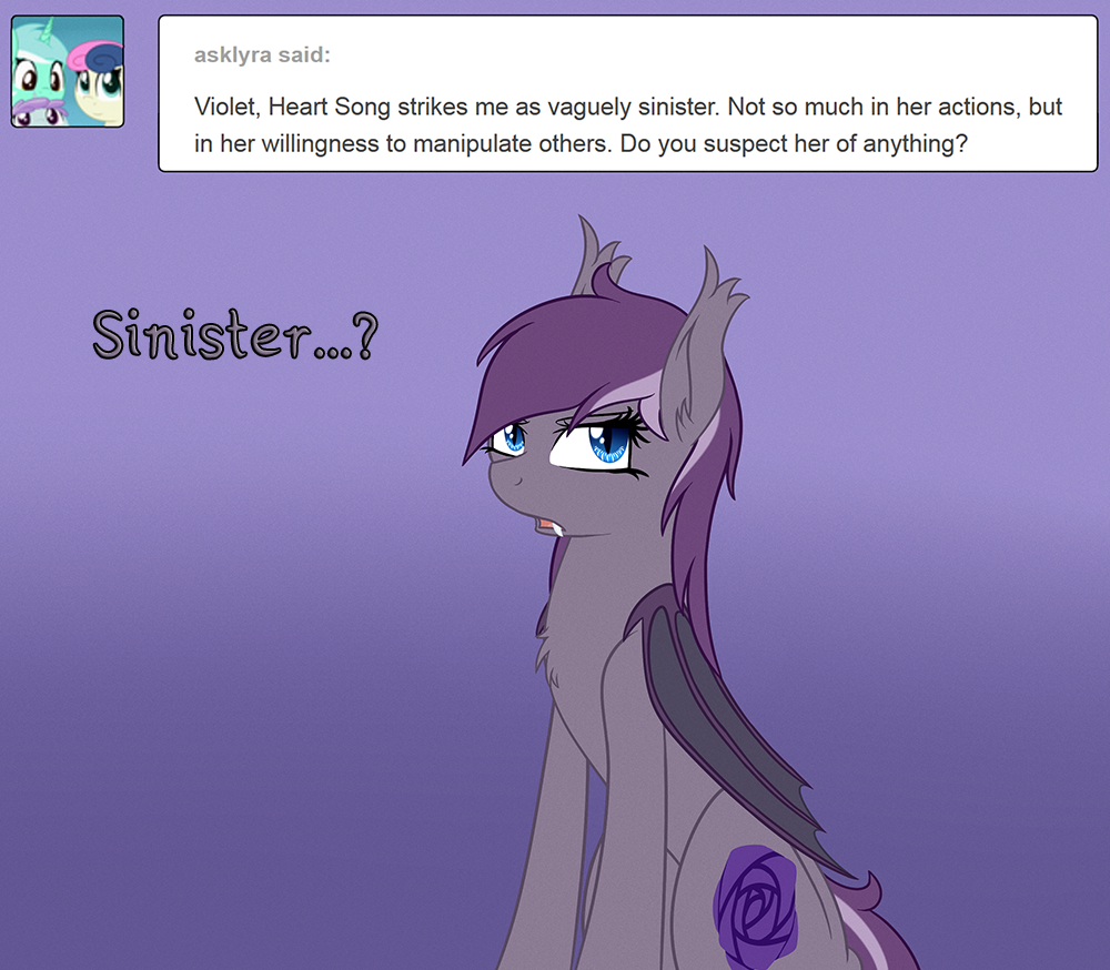 askheartandviolet:  [Violet Rose]: “Sinister” is not the word that comes to mind.
