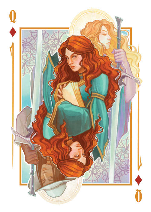 thegentlehoneybee: Here are the diamonds for the Stormlight Archive playing card deck! Loved working