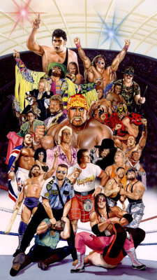 suspiciousbehaviorproductions:  Tom Fleming WWF Catalog cover art (1994)