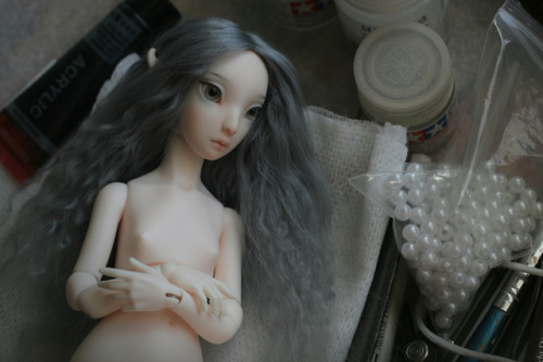 Hot news from my messy work desk)))))Thel face up in process&hellip;.  peach normal skin to
