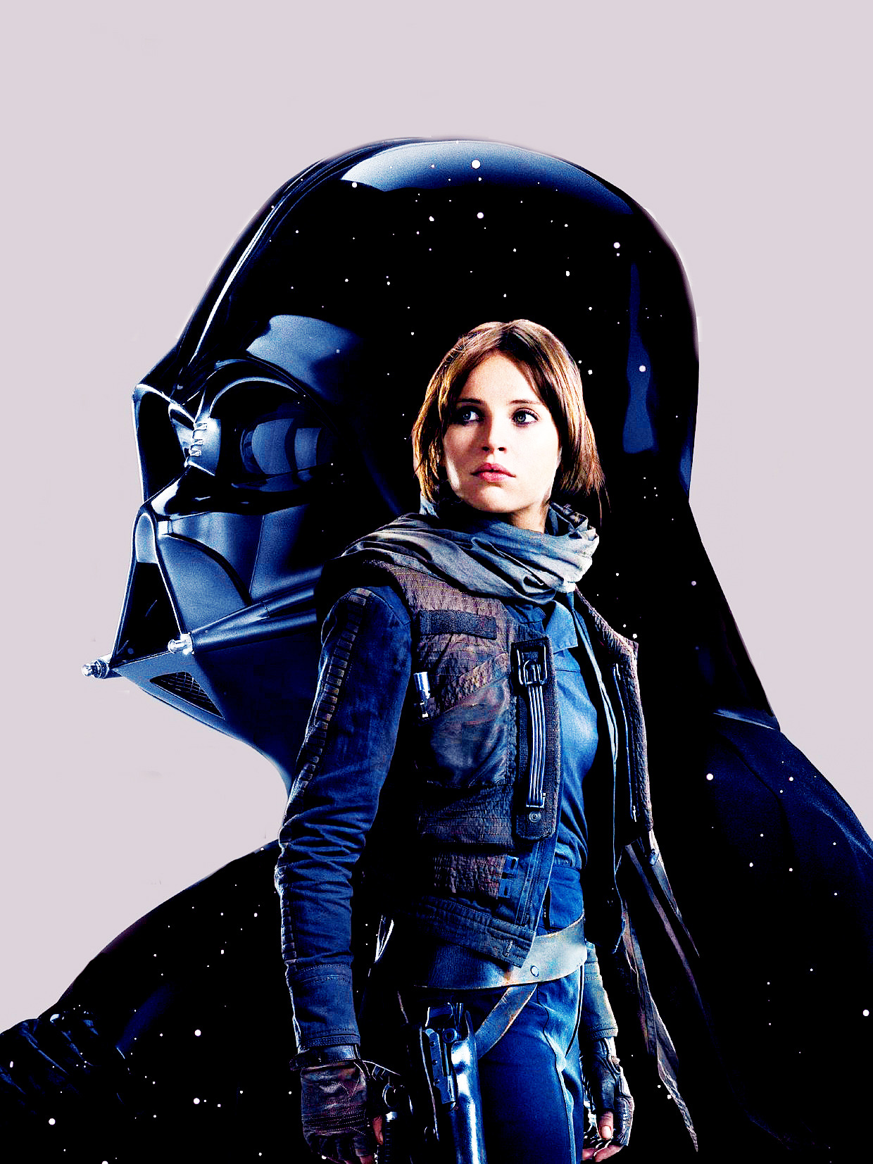 hardyness:Rogue One: A Star Wars Story “Jyn Erso and Darth vader”