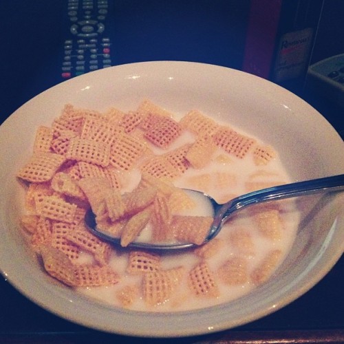 XXX It’s never too late at night for cereal. photo