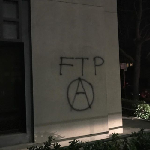 BERKELEY: ANTI-TRUMP MARCH VANDALIZES BANK AND POLICE STATION75 people marched from UC Berkeley to d