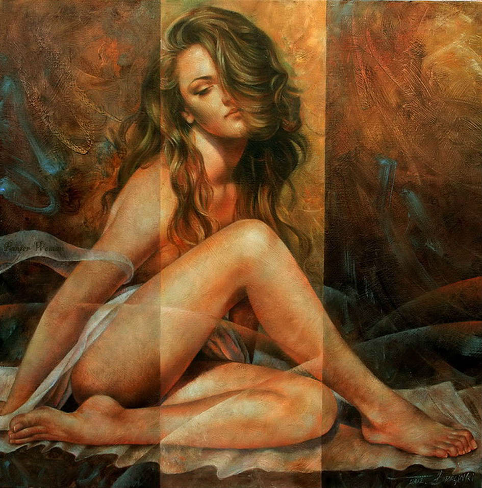 Nude portrait painting