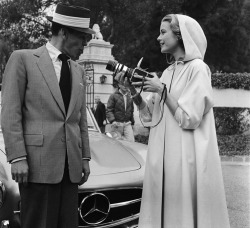 Nyctogenous:  Frank Sinatra And Grace Kelly On The Set Of High Society