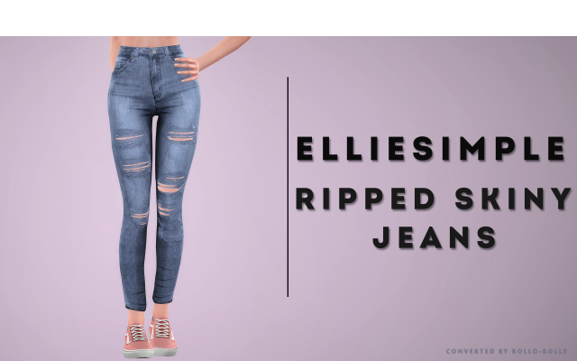 ☞ﾟヮﾟ)☞ on Tumblr: Elliesimple Ripped Skinny Jeans: polycount: 6,5k fully  recolorable/2 channels original x DOWNLOAD RIPPED SKINNY JEANS // MIRROR...
