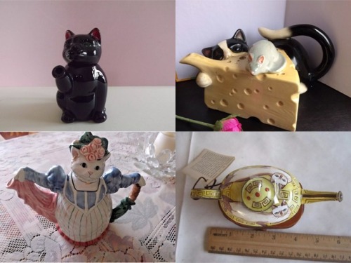 diabeticlesbian:diabeticlesbian:diabeticlesbian:diabeticlesbian:Favourite cat teapots of eBaymore&he