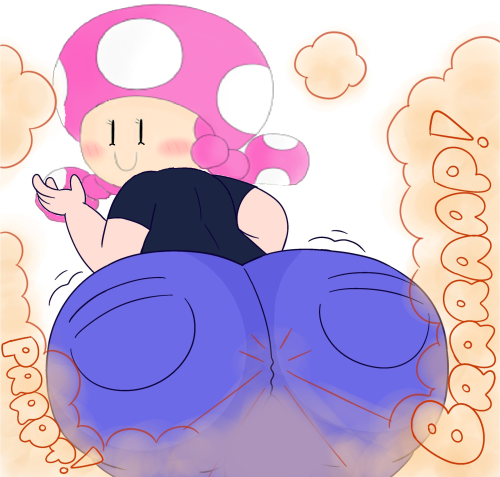 Toadette farting pants pooping poots by drawfulS