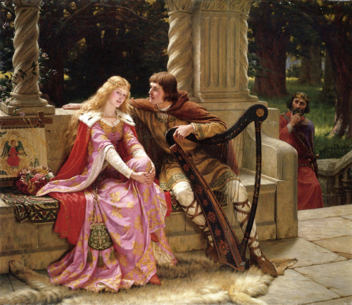 lionofchaeronea:Tristan and Isolde (The End of the Song), Edmund Leighton, 1902