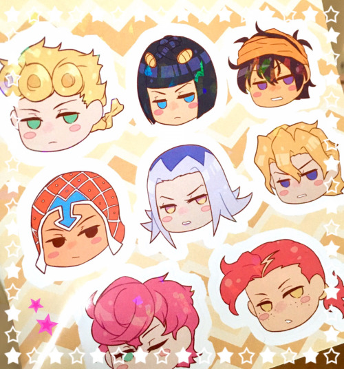 Jojo part 5 holographic stickersAvailible in my Etsy shop!