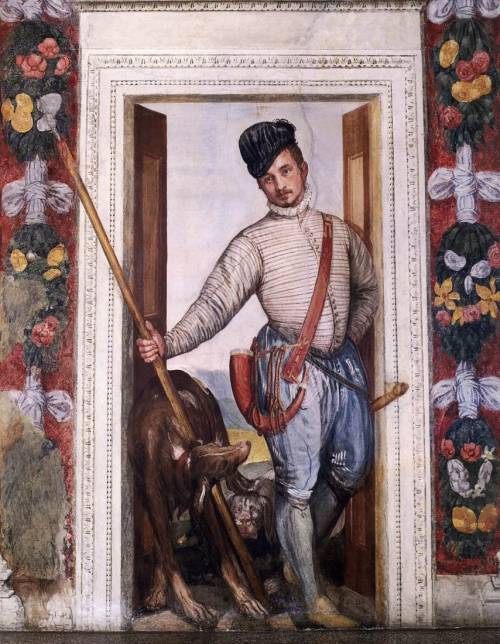 Nobleman in Hunting Attire, 1561, Paolo VeroneseMedium: frescohttps://www.wikiart.org/en/paolo-veron