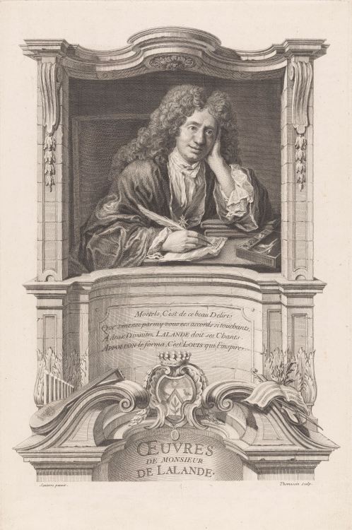 Portrait of Michel Richard de Lalande in an Architectural Frame with Musical InstrumentsSimon Thomas