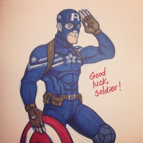 Captain America for a real life Marine! #comics #captainamerica #illustration