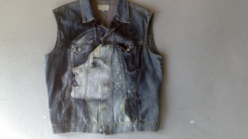 Custom Denym Jacket. Freehan. Painted With Bleach And Spray. Chaqueta Vaquera Personalizada Pintada Con