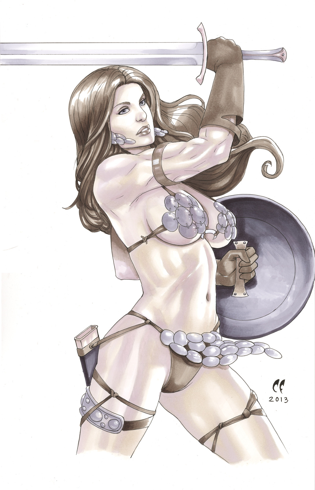 fandoms-females:  CBV #11 - Warrior of Battle ( red_sonja_by_daikkenaurora )