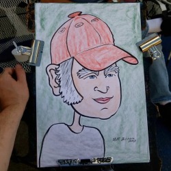 Doing Caricatures At Dairy Delight!  12&Amp;Quot;X18&Amp;Quot; Ink And Artstix On