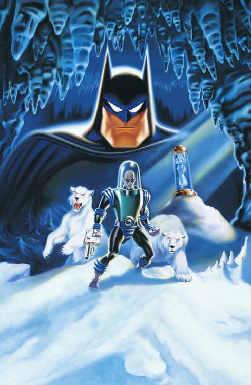 batmananimated:  Batman & Mr. Freeze Subzero artwork for the VHS/DVD cover.