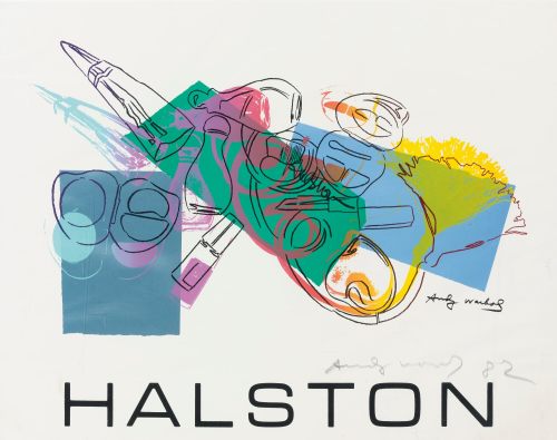 Andy WarholHalston advertising campaign (fragrance and cosmetics)Silkscreen print and colour paper c