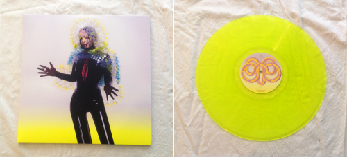 knightofleo:  Björk Discography | Limited Edition Coloured VinylDebut | Beige, Silver    shy. beginner. humility. virgin, mohair, the messenger Post | Pink, Orange  greedy, euphoric, absorb, promiscuity, urban  Homogenic | Green   icelandic/cosmopolitan,