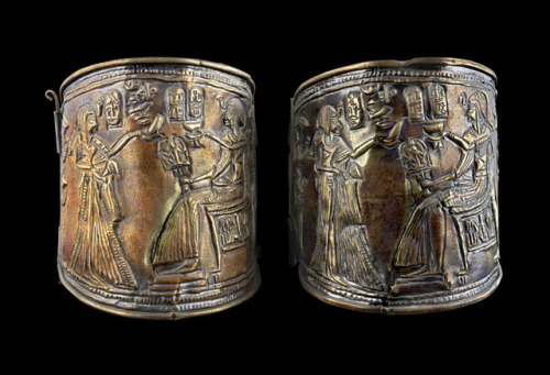 Pair of Bracelets of Seti IITwo similar silver bracelets that came from the Valley of the Kings. The