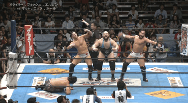 wrestlingoutofcontext:  Squad victory pose!