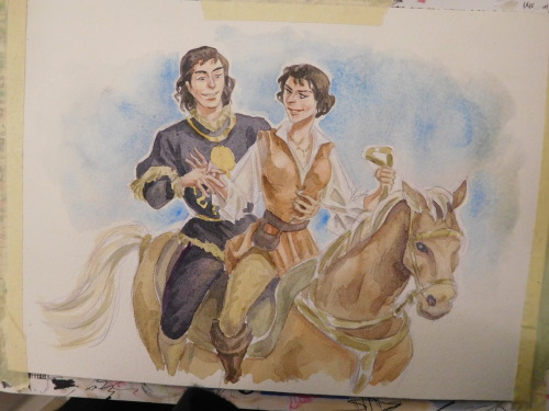 dotofink: commissions at a comic convention #2: Theon and “Esgred”