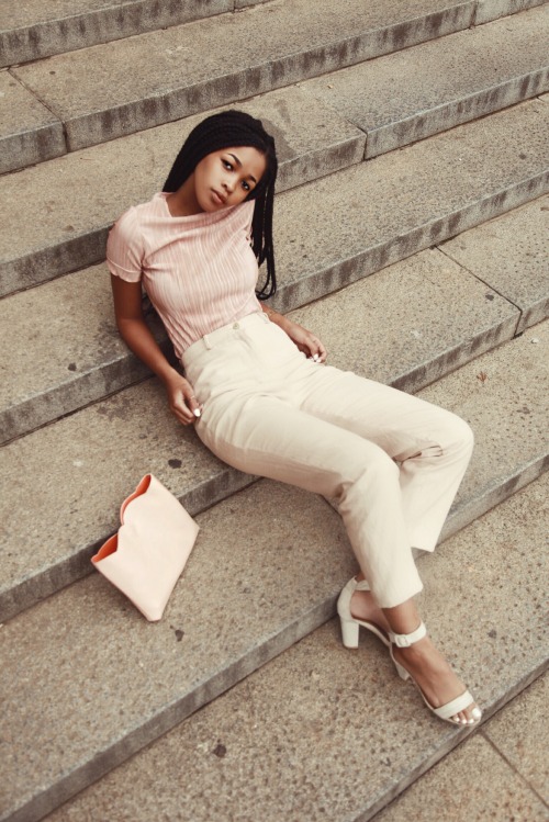 lulamawolf:  S O F T |  I have started getting ready for Mercedes Benz Fashion Week with my faves at Superbalist.com, I am currently obsessed with long sleeves and soft pinks.   Photo by : Lebo Lukewarm