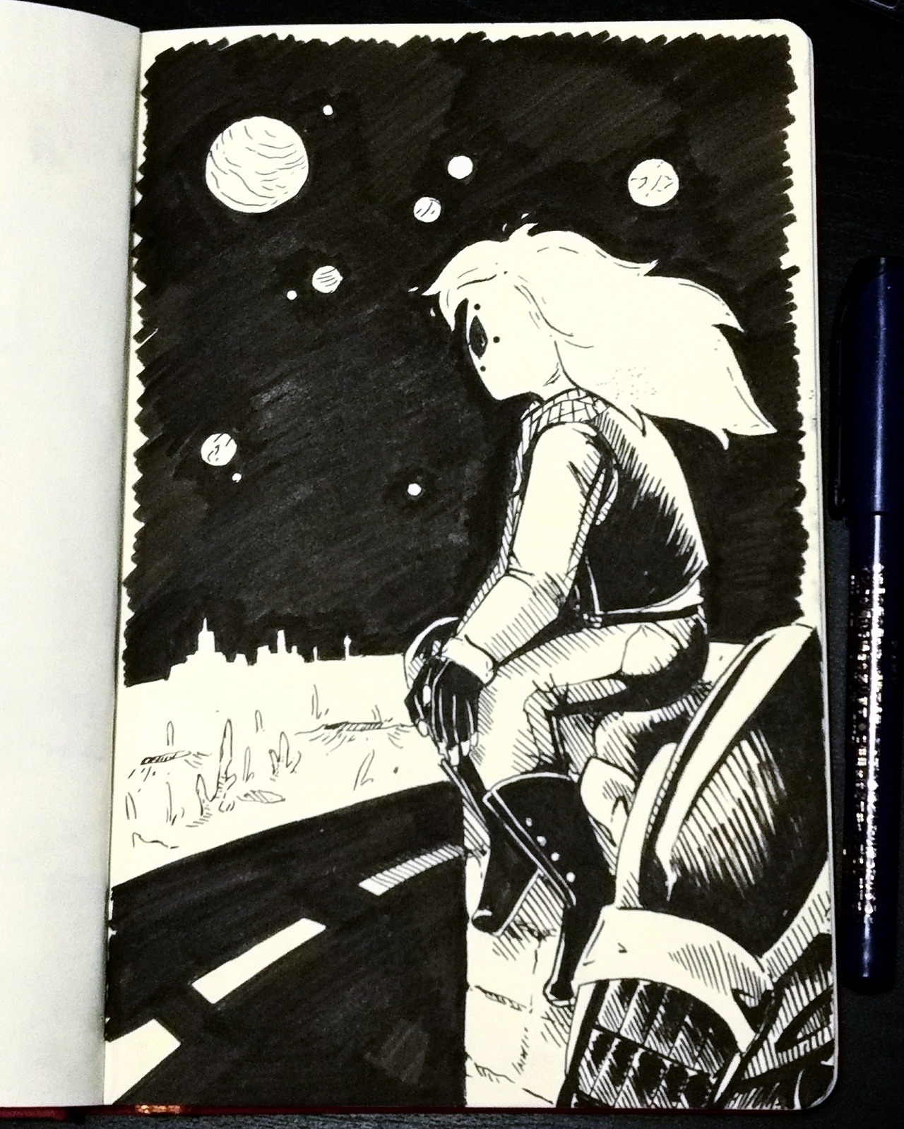 kf-tea: Inktober day 19! Another Starbound drawing - this one is my girlfriend’s
