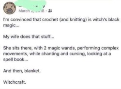 doctorslippery:Knitting as a magic proficiency.