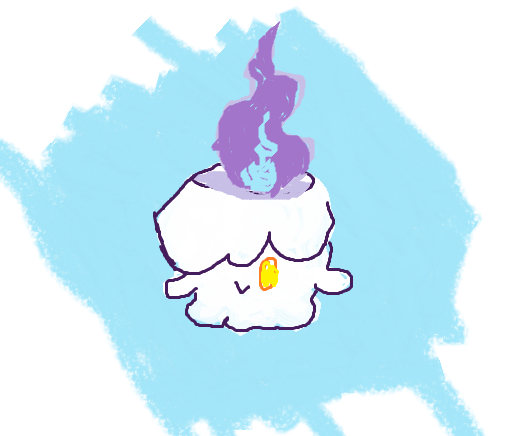highvoltage923:  Bonus Litwick drawn in MSPaint with left hand 