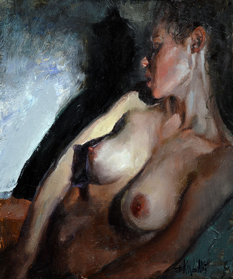 pen-um-bra:  Flushed 12x10in. oil on panel. Eric Wallis 2013 (start to finish) 