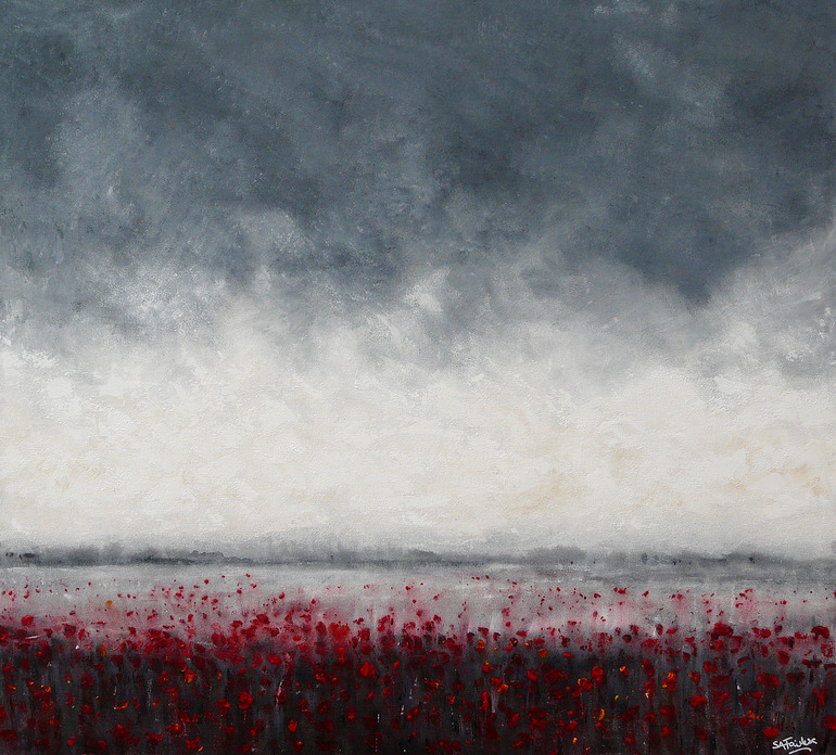 philosophyandthearts:  Simon Fairless - ‘Field of Red’ 