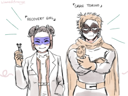 blamedorange:  I ASPIRE FOR…. PAST! RECOVERY GIRL + GRAN TORINO FRIENDSHIP ! [or ship… ??? Eh whatever floats your boat ;)]  Prompted after all of @thegreatrhapsode’s story snippets + me being surrounded by grumpy (but well-meaning) doctors lmao