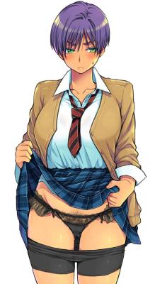 shibu0072:  背が高くてボーイッシュな、学校では王子キャラで女子に人気あるような子の下着がセクシー系だったらエロいなぁとか思った
