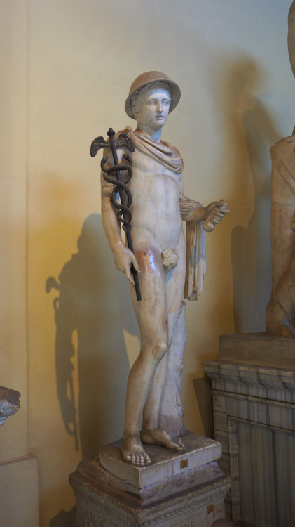 facesofthepast:Hermes. Maarble, Roman copy after a Greek originalMuseo Chiaramonti, Vatican Museums,