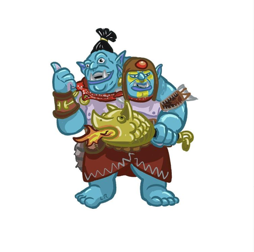 I started a thing on Twitter doing Dota heroes from memory/lore and then from reference! Here’s Ogre