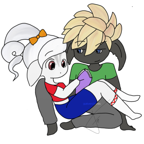 And the next one!Ekko and Dexxi together! I used a base from deviantART 