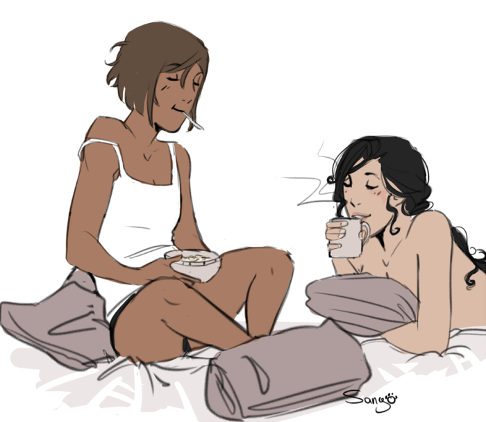 sango-bluewolf:  cuddles and kissus