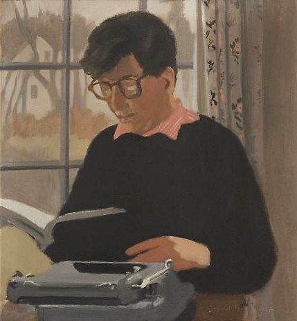 urgetocreate: Fairfield Porter, Portrait of Kenneth Koch Reading, 1968