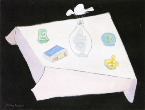 trulyvincent:Milton Avery (American, 1885-1965)Artist’s Work Table, 1944Pale Flower, 1951
