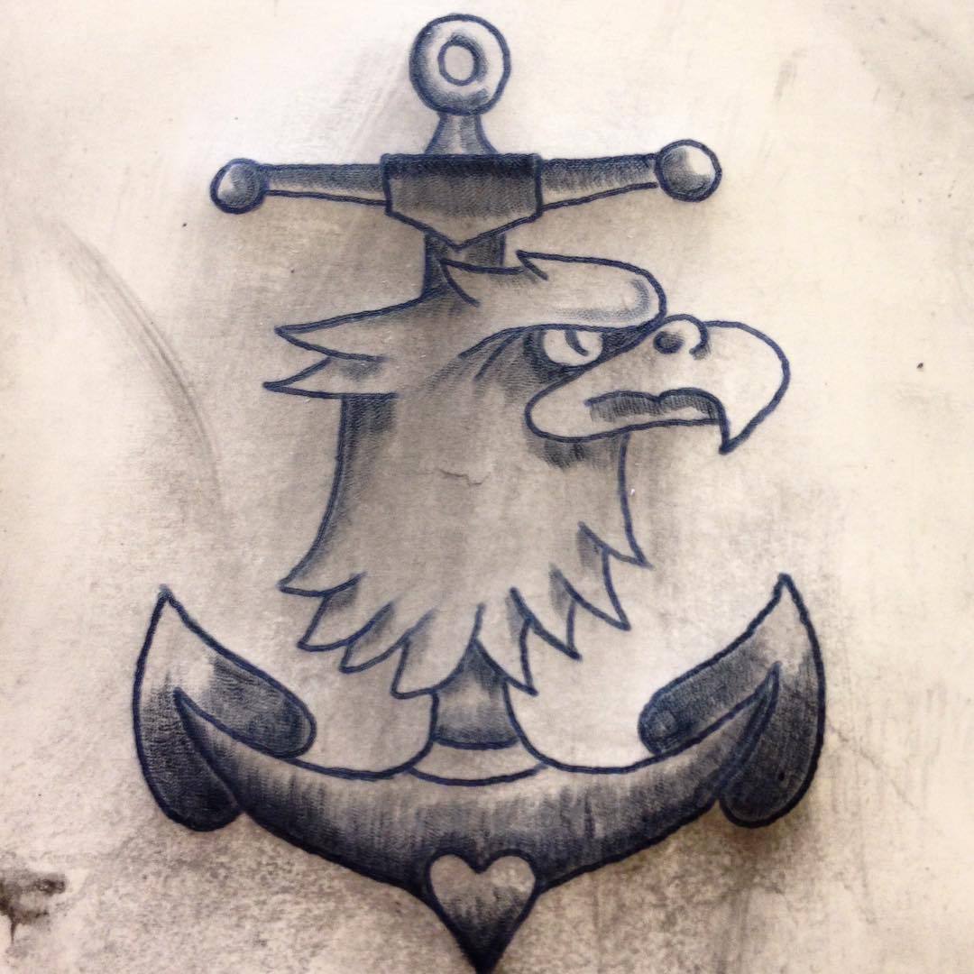 deadendsgallery:  First tattoo of my apprenticeship on practice skin done at the