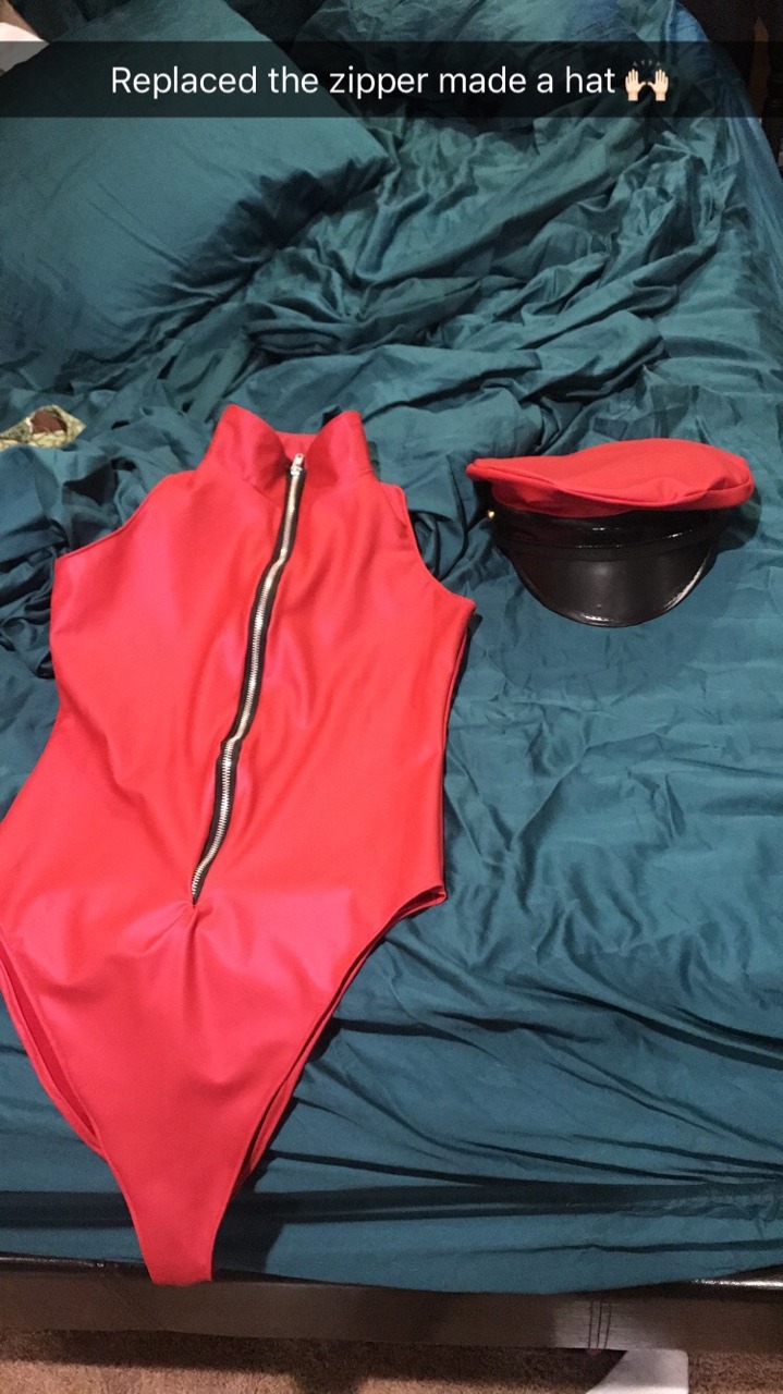 Day one: sewed leotard with too small of a zipper  Day two: cut up 3$ shitty police