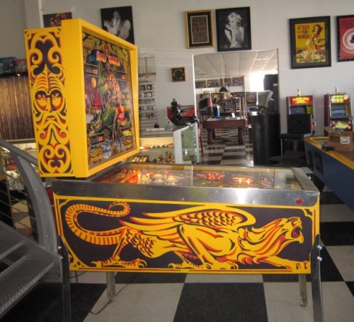 Beautiful 1978 pinball machine, “Lost World.” 