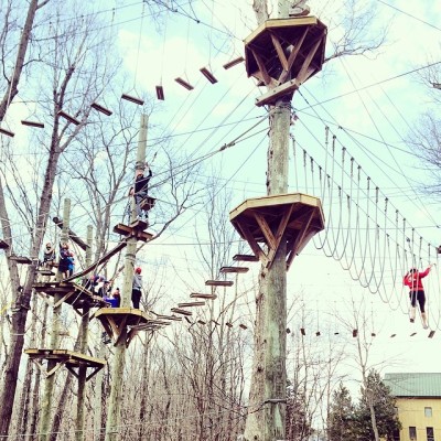 I felt like a kid again! Over 30 ft in the air, hanging on a cable was epic! #work #ohio #ropes #cables #highlife