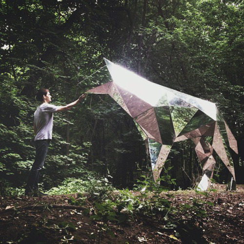 supersonicelectronic:  Platonov Pavel. Chrome Wolf, a sculpture by Platonov Pavel. 