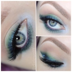 dixiewolffmakeup:  ✨💎 Deetz are a few posts back 💎✨ #anastasiabrows #anastasiabeverlyhills #sugarpill #illamasqua #ivorylash #glamourdoll #masquerade #makeup #eotd #motd #fotd #green #glitter #bossassmakeup #caprissmakeup #surgerymakeup #auroramakeup